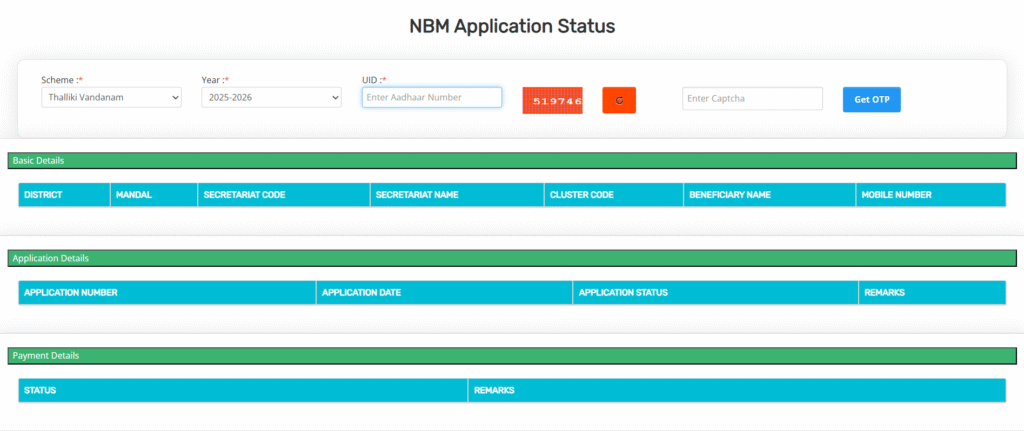NBM Portal status check
