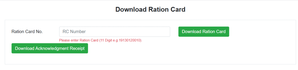 Ration Card Odisha