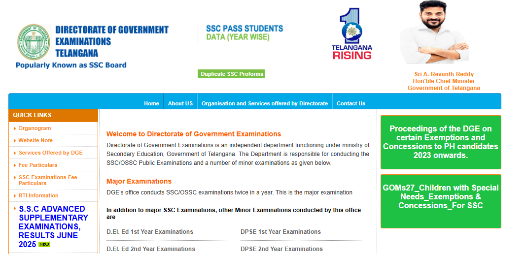 TS SSC 10th Supplementary Result