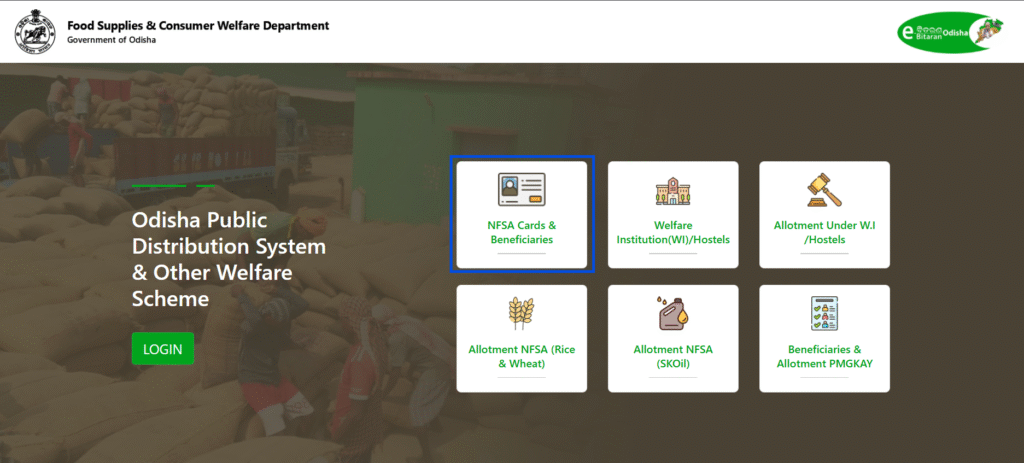 Ration Card Odisha Status check